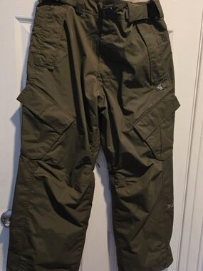 SESSIONS Men's Olive Cargo Snow Pants